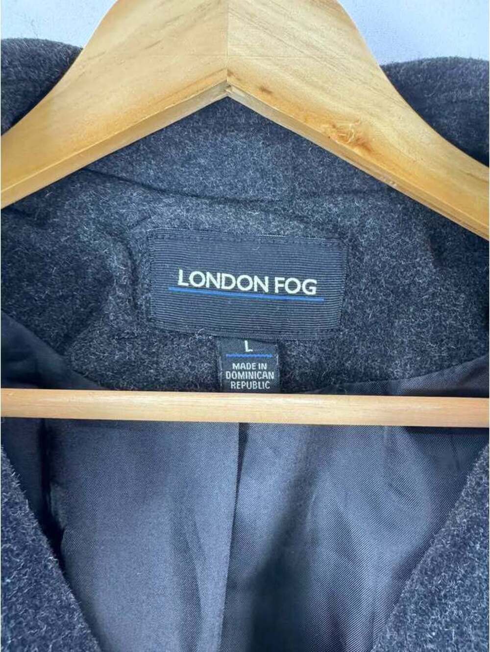 London Fog Women's Dark Gray Wool Blend Peacoat Size Large - Picture 2 of 8